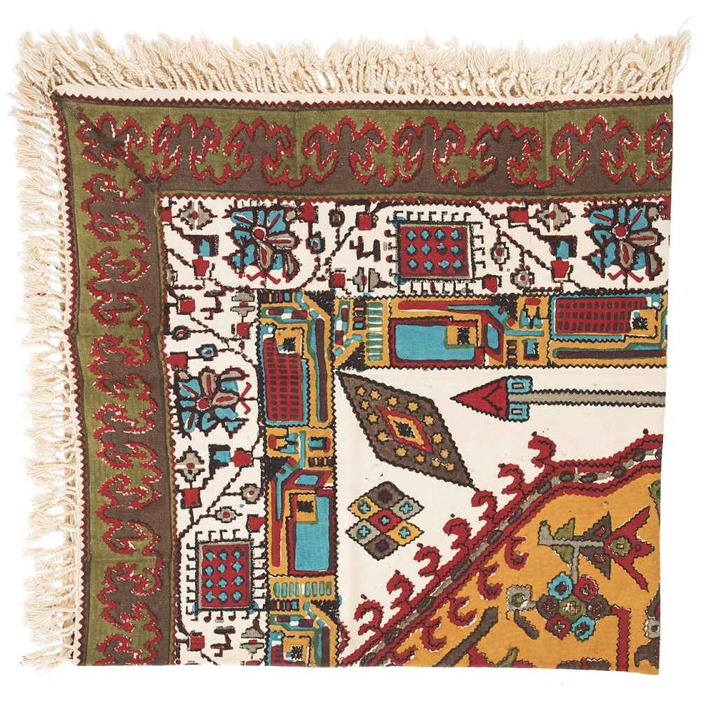 Persisches Tischtuch: Isfahans traditionelle Kalamkari Blockdruck Symbole