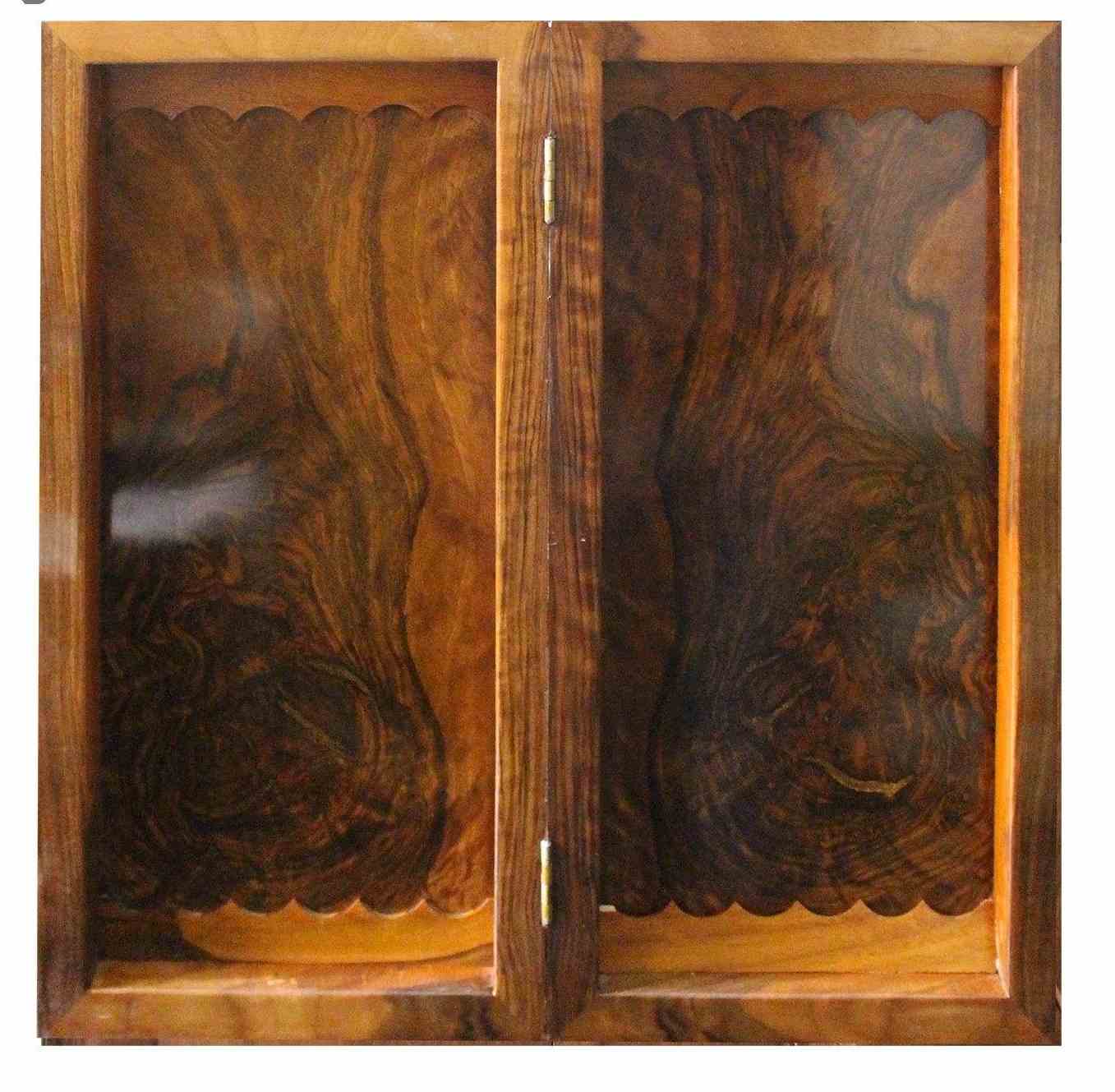 Holzgeschnitztes Backgammonbrett Handgefertigt mit persischem Erbe Derwisch