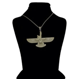 Silberanhänger Minimalistisch Zoroastrische Farvahar-Symbol