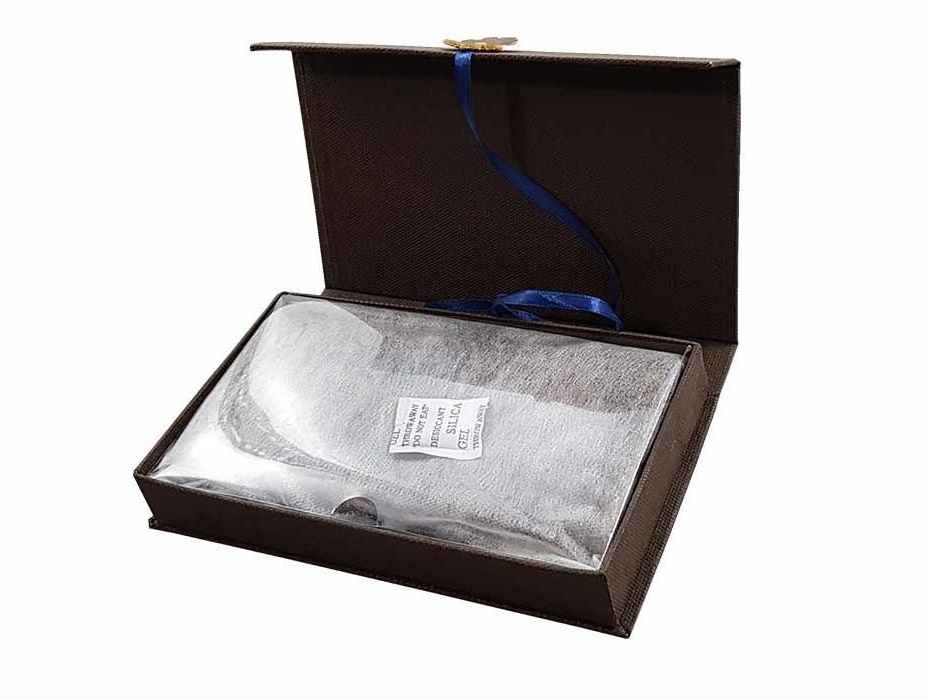 Persischer Leder-Langgeldbeutel mit Farsi-Gedicht