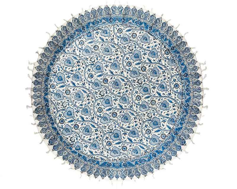 Persisches Tischtuch: Isfahans traditionelle Kalamkari Blockdruck 03