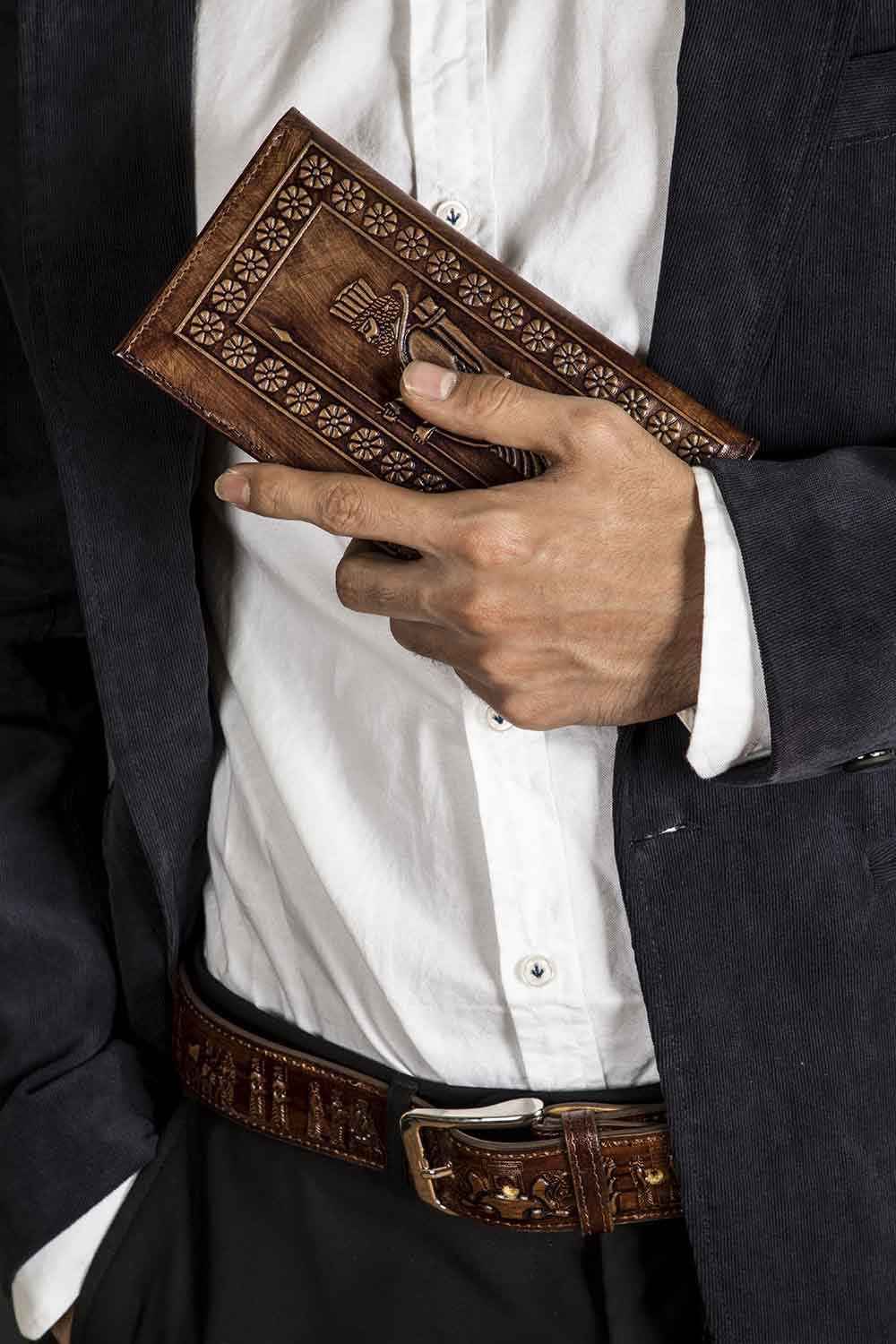 Schatzhafte persische handwerkliche Geldbörse, Schlüsselanhänger & Kartenhalter Geschenkset