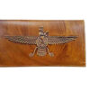 Persischer Leder-Langgeldbeutel für Herren mit Faravahar- & Achaemeniden-Design