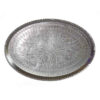 Persisches Kupfer-Serviertablett, traditionell gehämmert, Silber