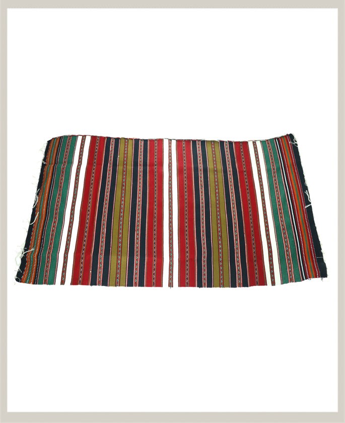 Authentischer persischer Jajim flachgewebter gestreifter Teppich Tribal