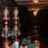 Emaillierte persische Kristall-Lüsterlampe im traditionellen Laleh-Design