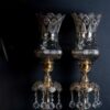 Emaillierte persische Kristall-Lüsterlampe im traditionellen Laleh-Design