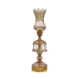 Emaillierte persische Kristall-Lüsterlampe im traditionellen Laleh-Design