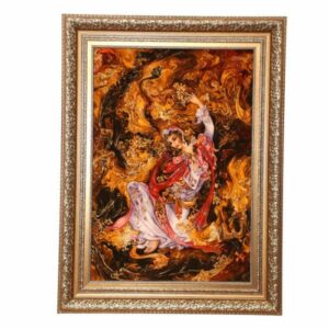 Handgeknüpfter persischer Wandteppich aus Tabriz, der Miniatur Soroosh Alam darstellt
