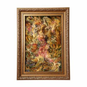 Handgeknüpfter persischer Wandteppich aus Tabriz, der Miniatur Booyeh Bahar darstellt