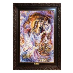 Persischer Wandteppich aus Tabriz, der Miniatur M35 darstellt