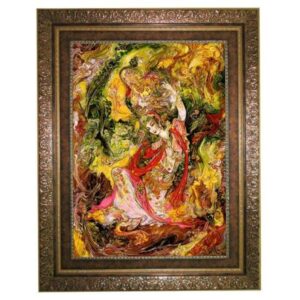 Persischer Wandteppich aus Tabriz, der Miniatur 39KC darstellt