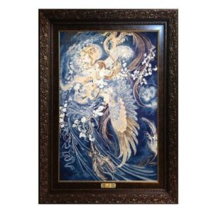 Persischer Wandteppich aus Tabriz, der Miniatur M36 darstellt