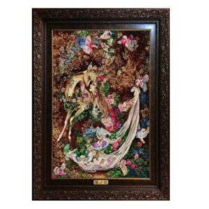Persischer Wandteppich aus Tabriz, der Miniatur M23 darstellt