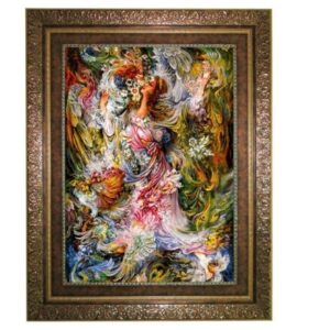 Persischer Wandteppich aus Tabriz, der Miniatur 1437KC darstellt
