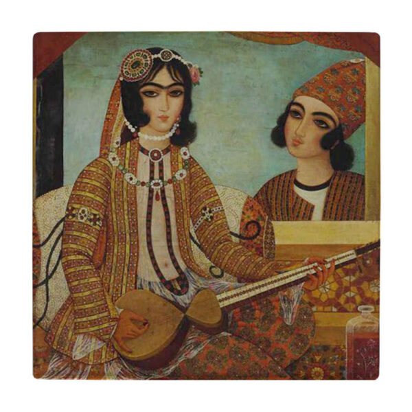 Dekorative persische Keramikfliese - Schahnameh inspiriert: Miniatur wk139