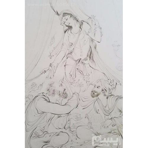 Original persische Miniaturkunstmalerei: Aquarell – Rumi und Shams