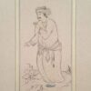 Set von 5 Original persischen Safavidischen Kunstmalereien: Aquarell und Gouache auf Karton