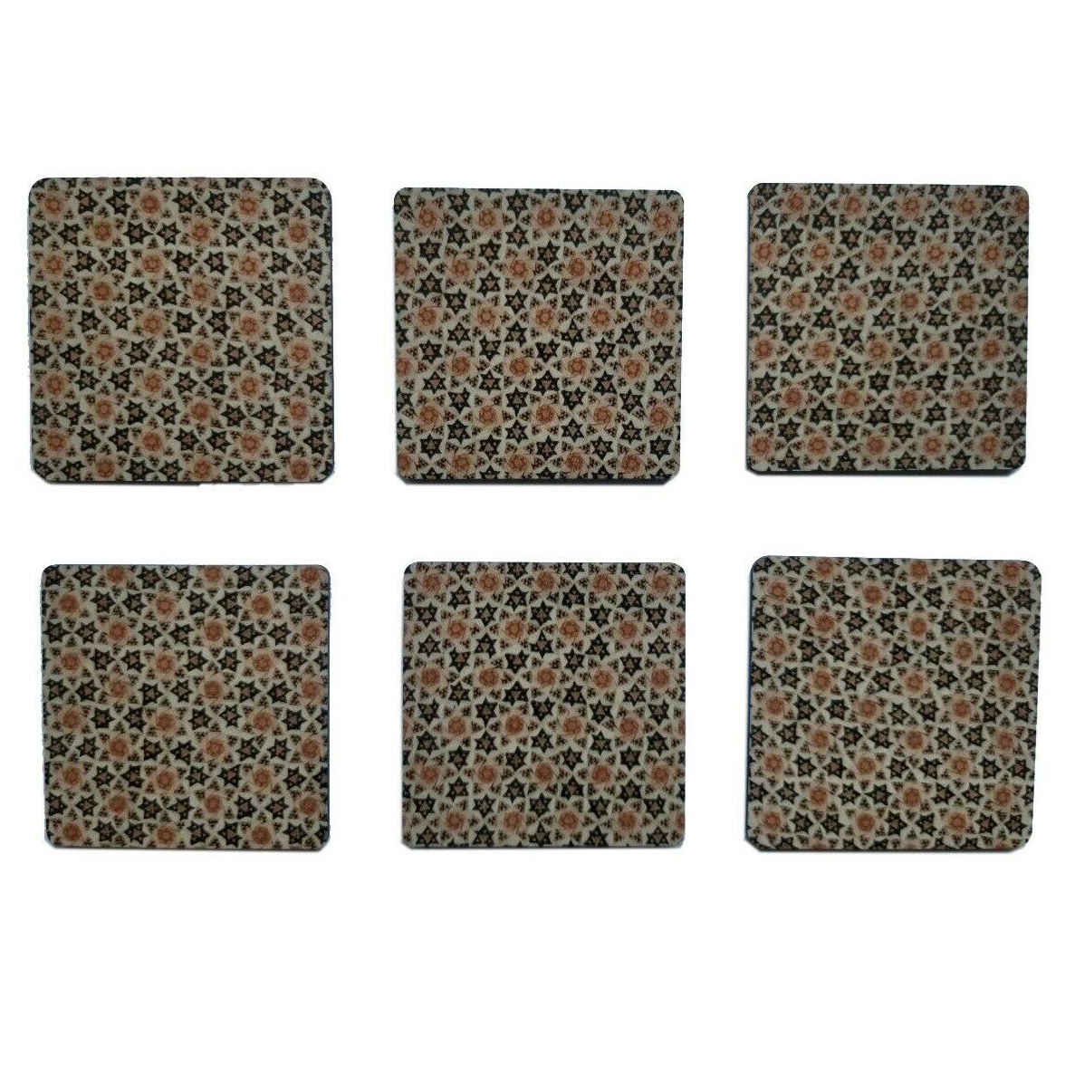 Untersetzer mit persisch inspiriertem geometrischem Design Khatam