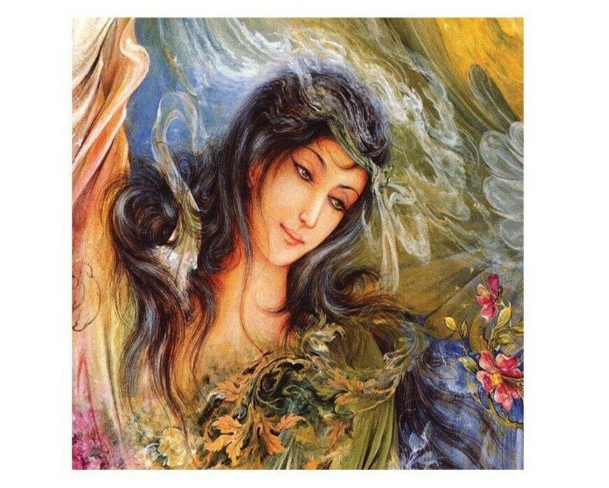 Persischer Wandteppich aus Tabriz, der Miniatur M5 darstellt