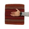 Authentischer Ottomanischer Kilim-Pouf mit Ursprung Iran, handgefertigt