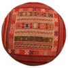 Authentischer Ottomanischer Kilim-Pouf mit Ursprung Iran, handgefertigt G2
