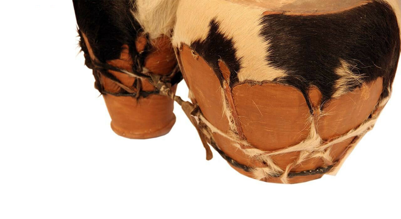 Persische Naqareh Doppel-Trommel mit Tonkörper und Kalbfellkopf