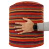 Authentischer Ottomanischer Kilim-Pouf mit Ursprung Iran, handgefertigt 51153