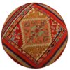 Authentischer Ottomanischer Kilim-Pouf mit Ursprung Iran, handgefertigt