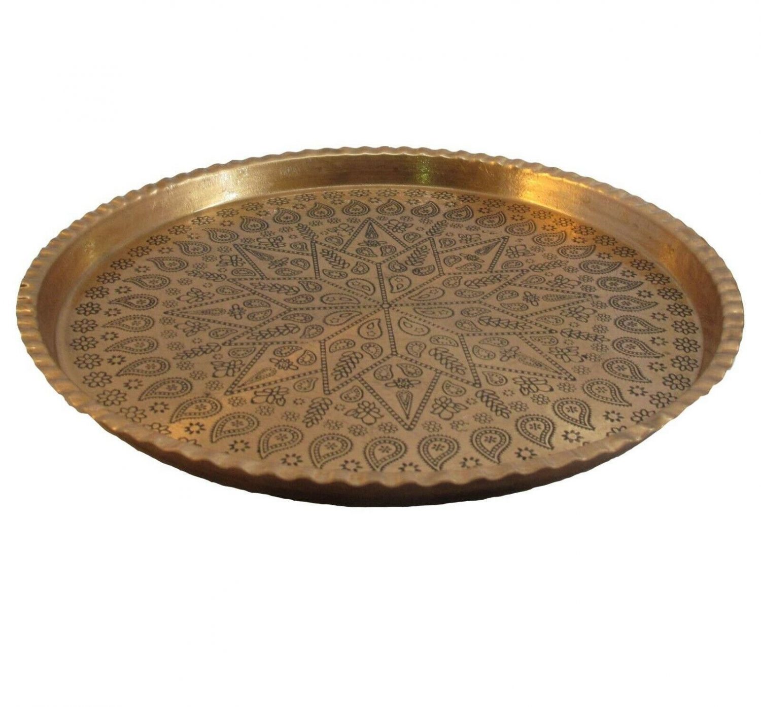 Persisches Kupfer-Serviertablett, traditionell gehämmert, Modell 08