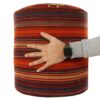 Authentischer Ottomanischer Kilim-Pouf mit Ursprung Iran, handgefertigt H105