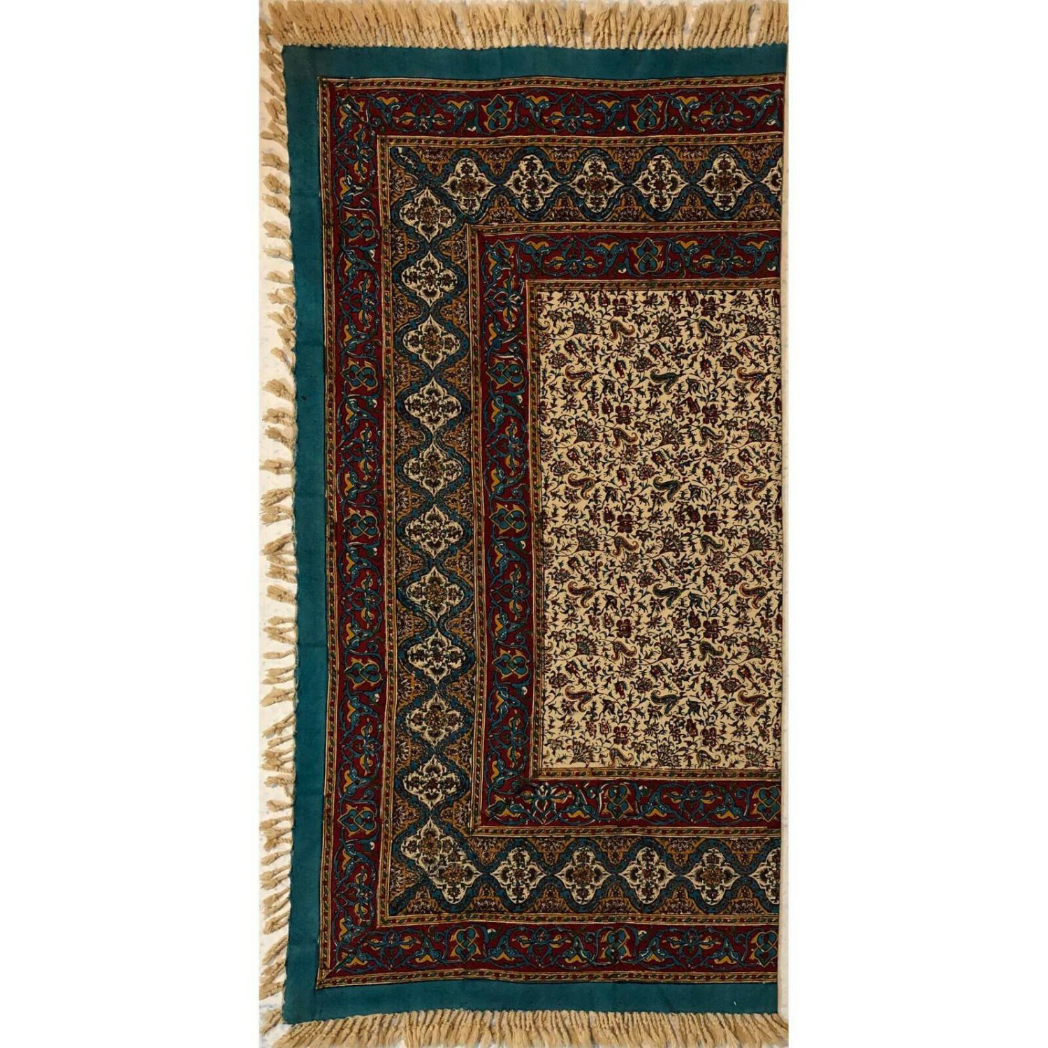 Iranische Tischdecke: Isfahans traditionelle Kalamkari Blockdruck