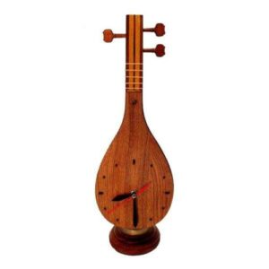 Holztischuhr im Instrumentenstil Modell Setar