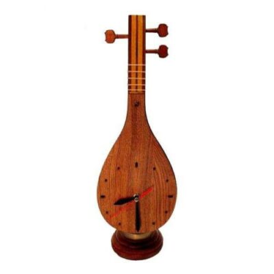 Holztischuhr im Instrumentenstil Modell Setar