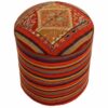 Authentischer Ottomanischer Kilim-Pouf mit Ursprung Iran, handgefertigt