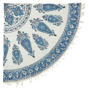 Iranische Tischdecke: Isfahans traditionelle Kalamkari Blockdruck 07