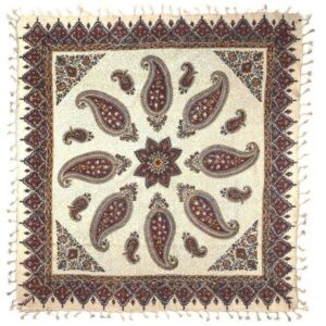 Iranische Tischdecke: Isfahans traditionelle Kalamkari Blockdruck 31