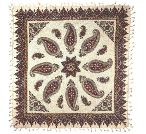 Iranische Tischdecke: Isfahans traditionelle Kalamkari Blockdruck 31