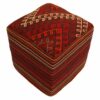 Authentischer Ottomanischer Kilim-Pouf mit Ursprung Iran, handgefertigt