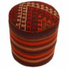 Authentischer Ottomanischer Kilim-Pouf mit Ursprung Iran, handgefertigt H105