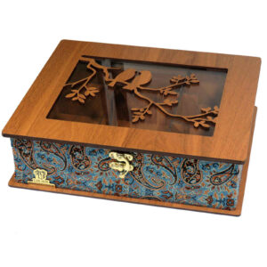 Holz-Teebeutel-Organizer-Box mit Fach Termeh LB63