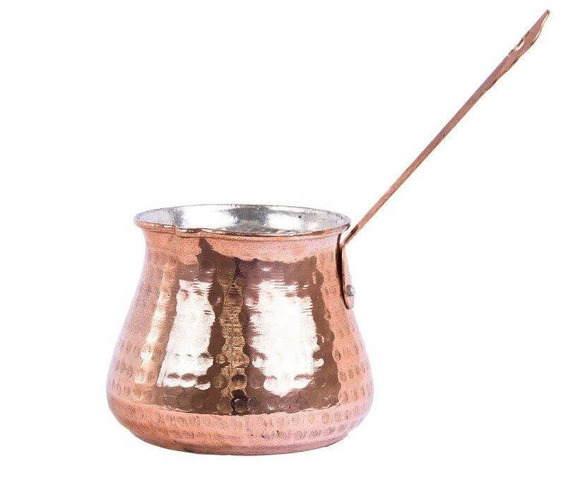 Türkische Kaffeekanne - Traditionell gehämmerter Kupfer-Cezve / Ibrik, Almas