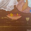 Original persische Safavidische Kunstmalerei: Aquarell und Gouache auf Karton - Layla und Majnun