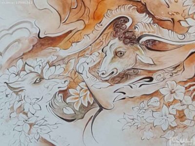 Original persische Miniaturkunstmalerei: Aquarell – Kontroverse