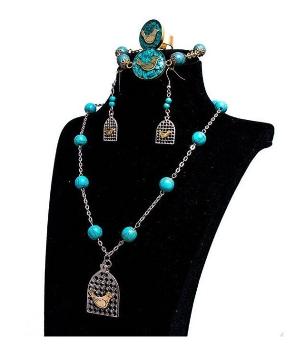 Persisches Morghe Amin Schmuckset Modell Türkis