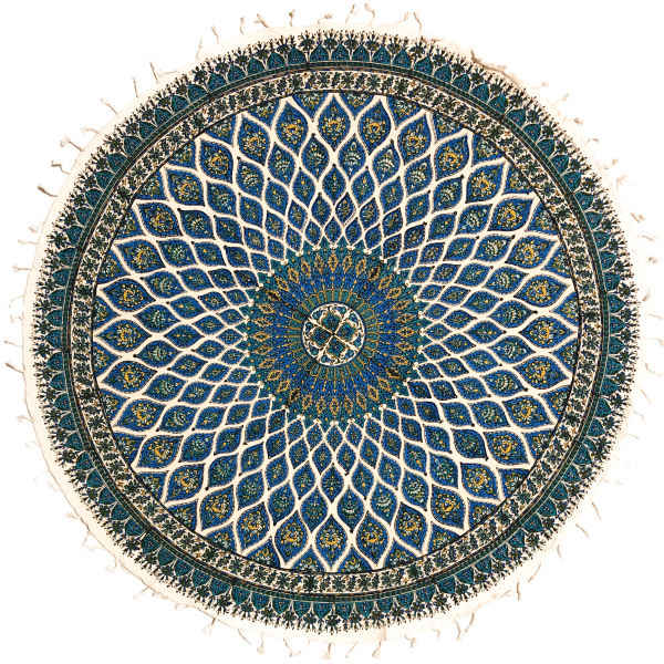 Persisches Tischtuch: Isfahans traditionelle Kalamkari Blockdruck G126