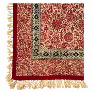 Persisches Tischtuch: Isfahans traditionelle Kalamkari Blockdruck G391