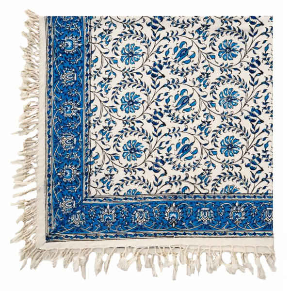 Persisches Tischtuch: Isfahans traditionelle Kalamkari Blockdruck G396