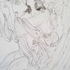Original persische Miniaturkunstmalerei: Aquarell - Engel der Gerechtigkeit