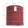 Authentischer Ottomanischer Kilim-Pouf mit Ursprung Iran, handgefertigt AP405